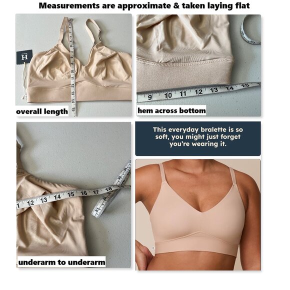 Harper Wilde Bliss Triangle Bralette Ultra-Soft in Beige Sz 3XL NWT - Picture 7 of 11